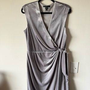 Maggy London Silver Velvet Dress - Size 12
